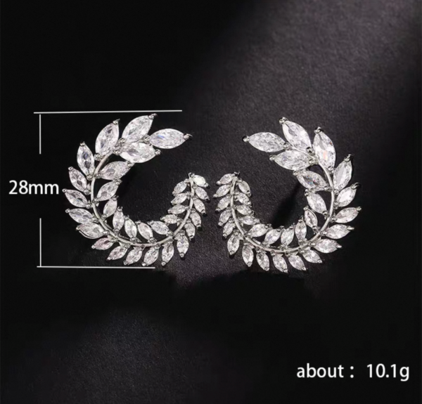 Boucles d'oreilles Zircon Fantaisie – Élégance et Brillance – Image 4