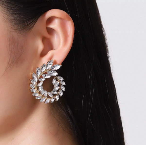 Boucles d'oreilles Zircon Fantaisie – Élégance et Brillance – Image 3