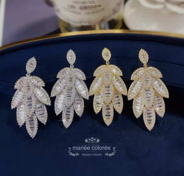 Boucles d'oreilles Zircon. Garantie à vie-2 – Image 2