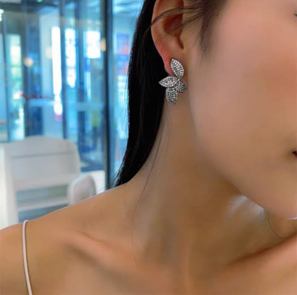 Boucles d’oreilles Zircon. Garantie à vie – Image 3