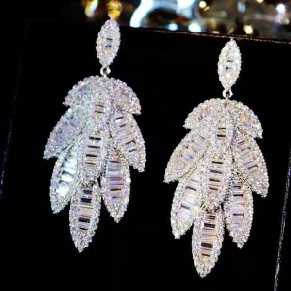 Boucles d'oreilles Zircon. Garantie à vie-2 – Image 3