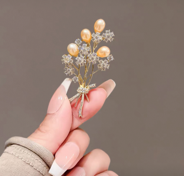 Broche Fantaisie Élégante - Perl-3
