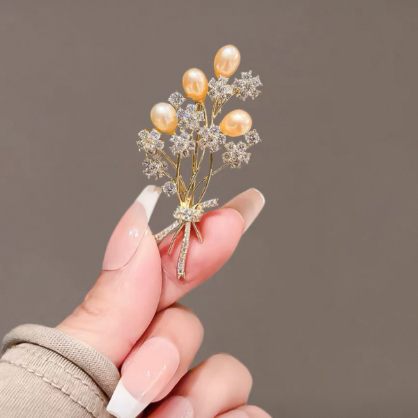 Broche Fantaisie Élégante - Perl-3