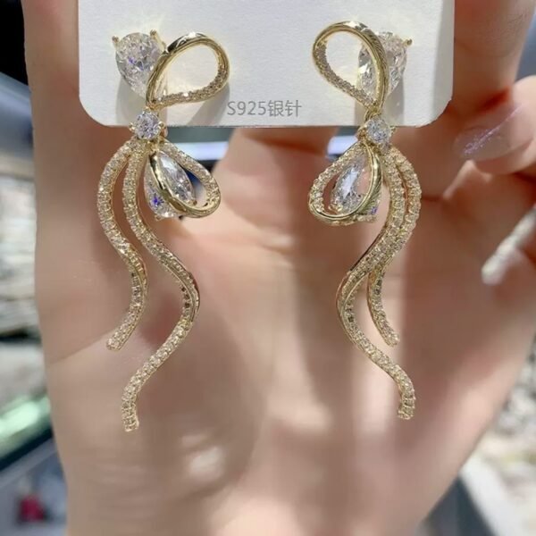 Boucles d'oreilles Zircon Luxe – Image 2